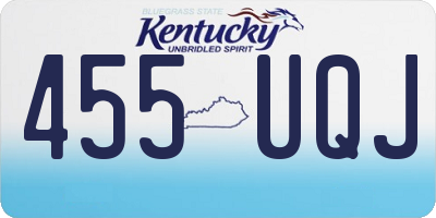 KY license plate 455UQJ