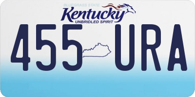 KY license plate 455URA