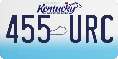 KY license plate 455URC