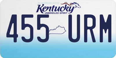 KY license plate 455URM