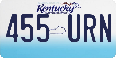 KY license plate 455URN