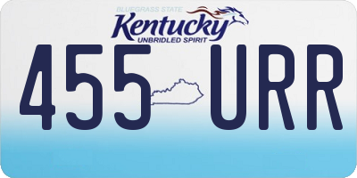 KY license plate 455URR