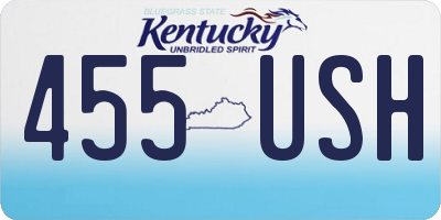 KY license plate 455USH