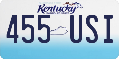 KY license plate 455USI