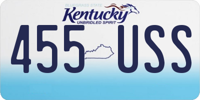 KY license plate 455USS