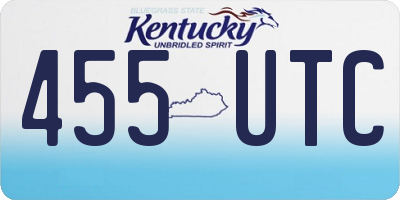 KY license plate 455UTC