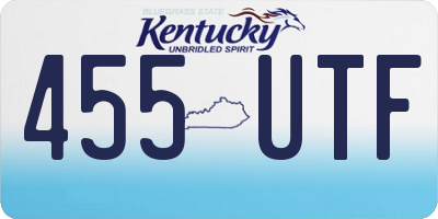 KY license plate 455UTF