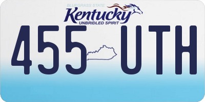 KY license plate 455UTH