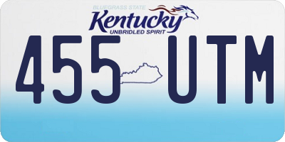KY license plate 455UTM