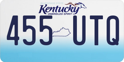 KY license plate 455UTQ