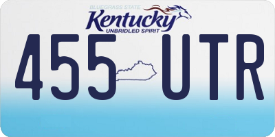 KY license plate 455UTR