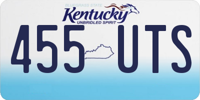 KY license plate 455UTS