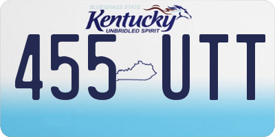 KY license plate 455UTT