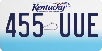 KY license plate 455UUE