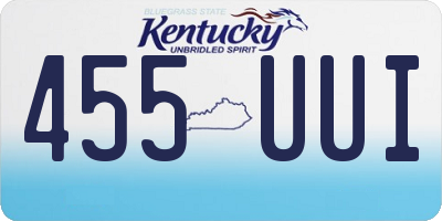 KY license plate 455UUI