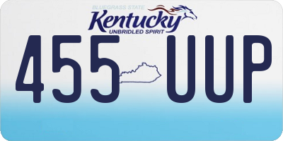 KY license plate 455UUP