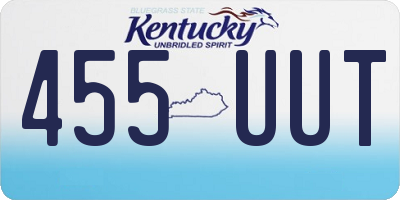 KY license plate 455UUT