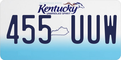 KY license plate 455UUW