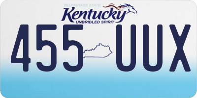KY license plate 455UUX
