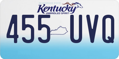 KY license plate 455UVQ