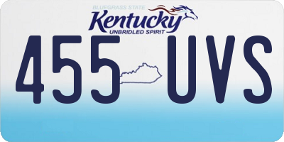KY license plate 455UVS