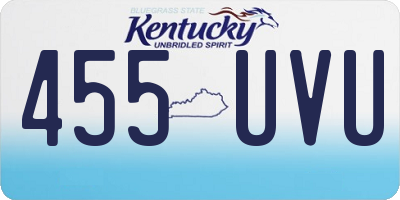 KY license plate 455UVU