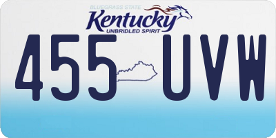 KY license plate 455UVW