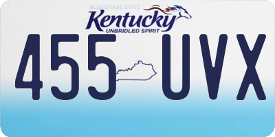 KY license plate 455UVX