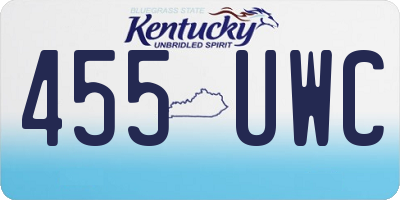 KY license plate 455UWC