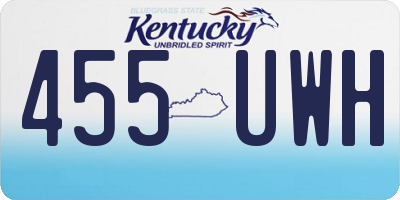 KY license plate 455UWH