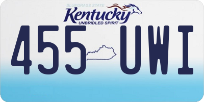 KY license plate 455UWI