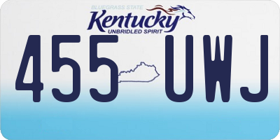 KY license plate 455UWJ