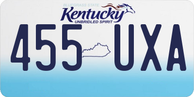 KY license plate 455UXA