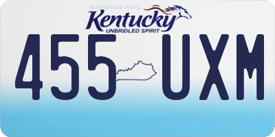 KY license plate 455UXM