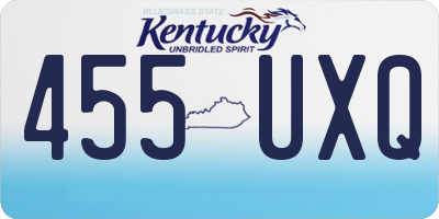 KY license plate 455UXQ