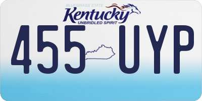 KY license plate 455UYP