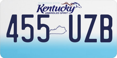 KY license plate 455UZB