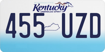 KY license plate 455UZD