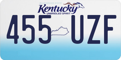 KY license plate 455UZF
