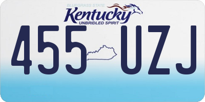 KY license plate 455UZJ
