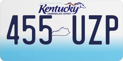 KY license plate 455UZP