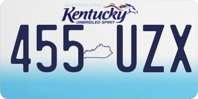 KY license plate 455UZX