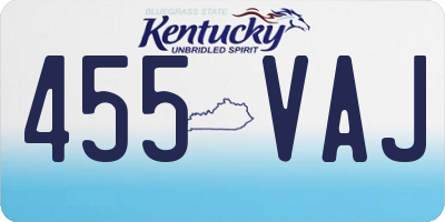KY license plate 455VAJ