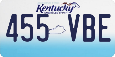 KY license plate 455VBE