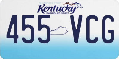 KY license plate 455VCG
