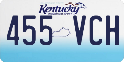 KY license plate 455VCH