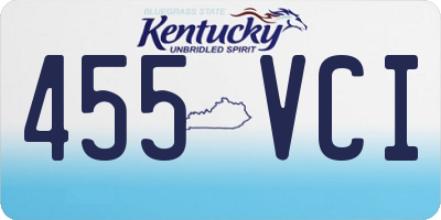 KY license plate 455VCI