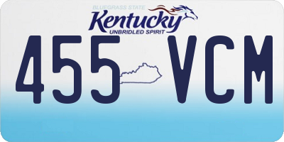 KY license plate 455VCM