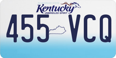 KY license plate 455VCQ