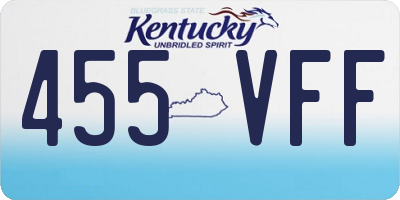 KY license plate 455VFF